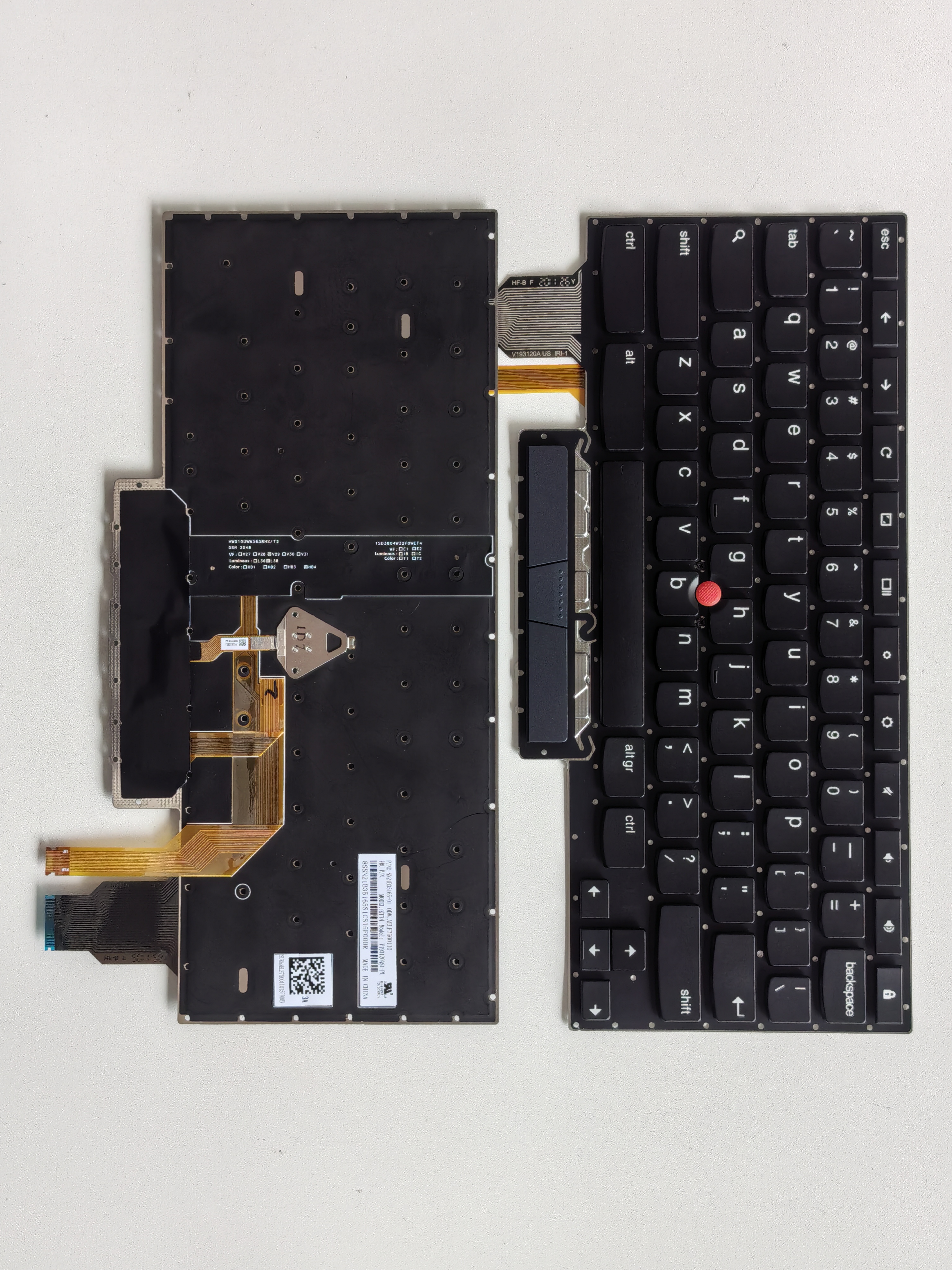 Picture of New Replacement Laptop Keyboard For IBM ThinkPad C13 Yoga Chromebook 2-in-1 Google Book with Lock BLACK With Point Backlit US Layout